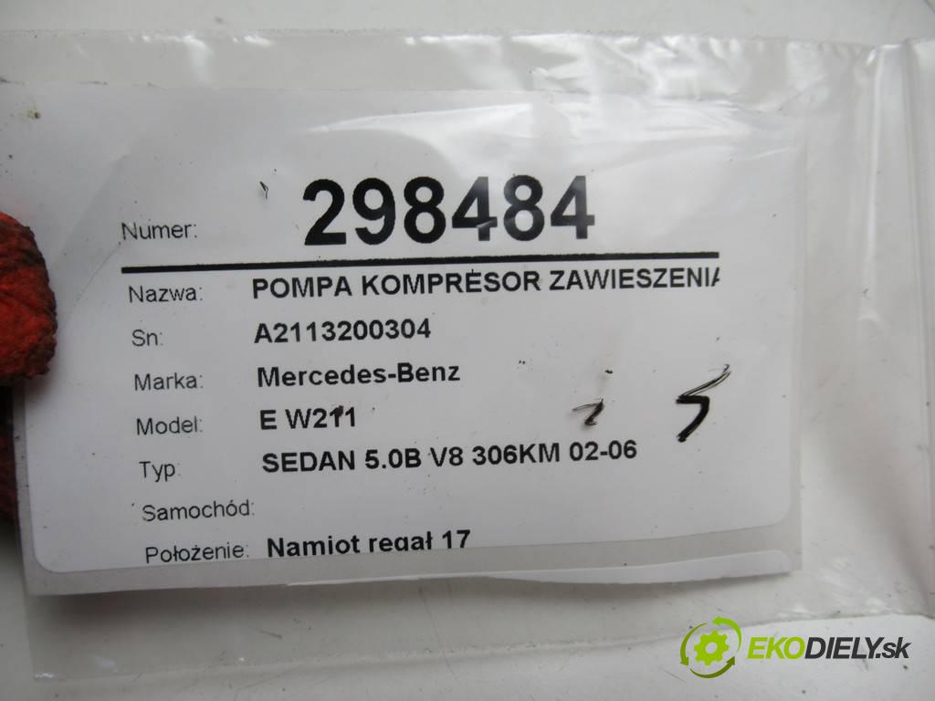 Mercedes-Benz E W211    SEDAN 5.0B V8 306KM 02-06  pumpa Kompresor nápravy A2113200304