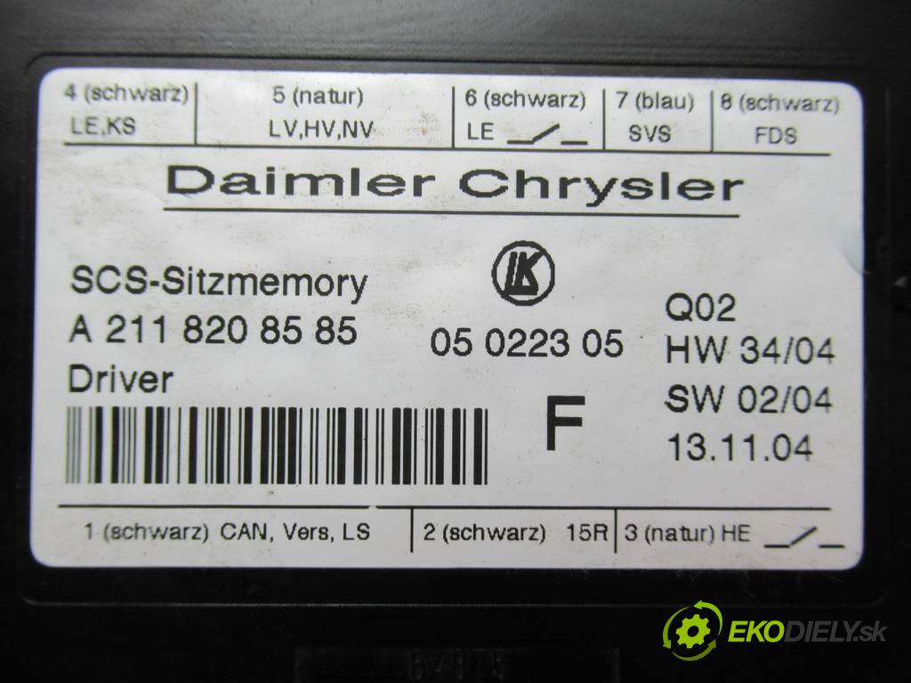 Mercedes-Benz E W211    SEDAN 5.0B V8 306KM 02-06  Modul sedačky levýho A2118208585