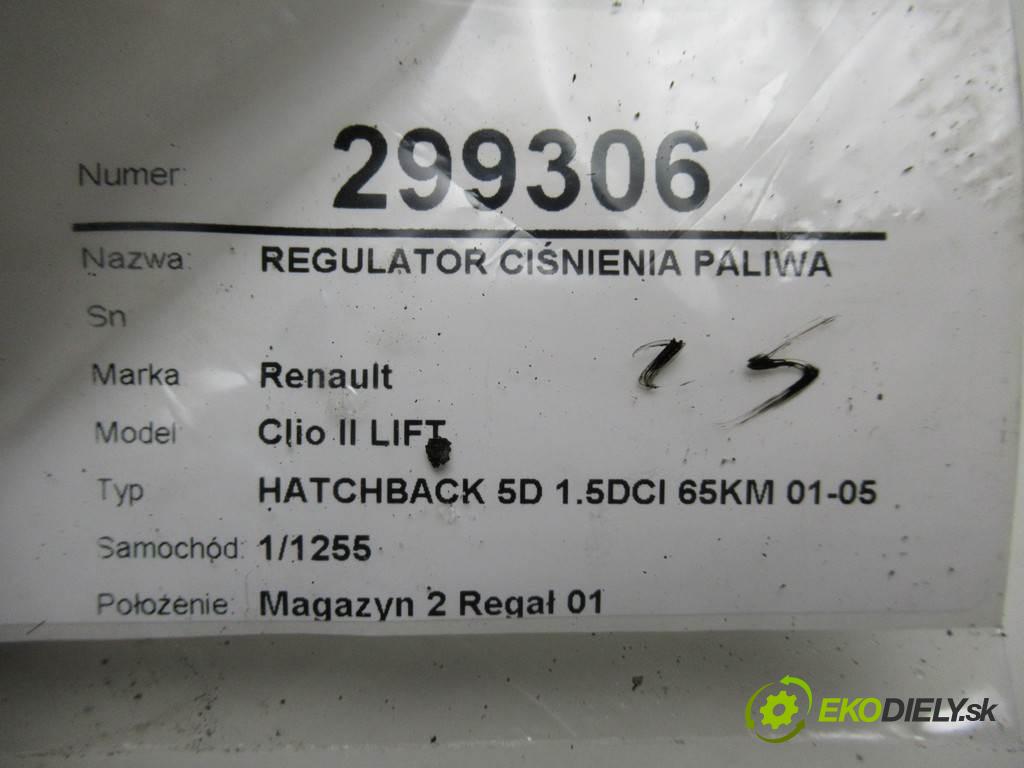 Renault Clio II LIFT  2004 48kW HATCHBACK 5D 1.5DCI 65KM 01-05 1500 Regulátor tlaku paliva  (Ostatné)