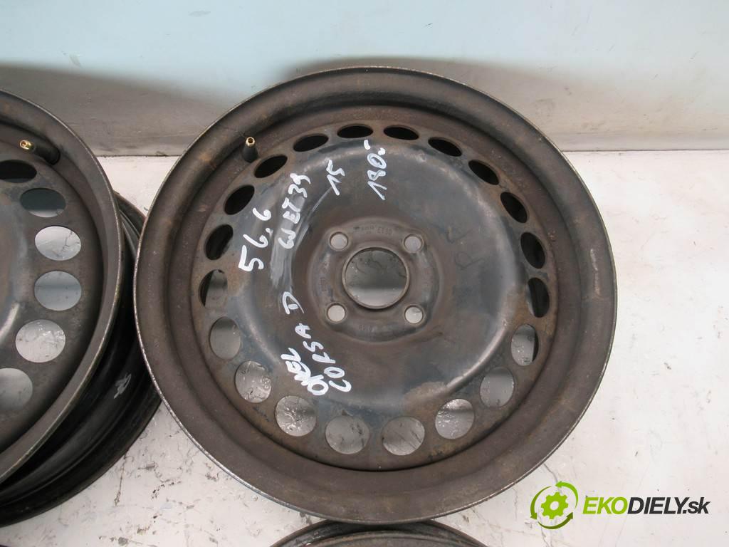 Opel Corsa D     15 6J 4X100 ET39  disky plechové 15  (Plechové)