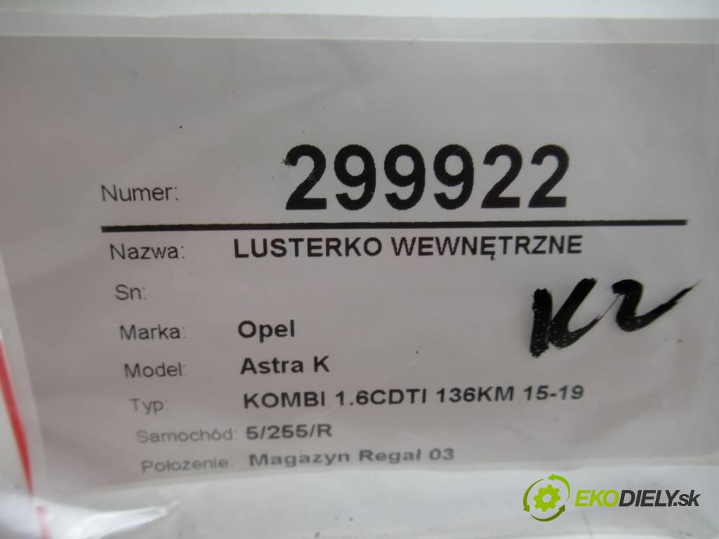 Opel Astra K  2017  KOMBI 1.6CDTI 136KM 15-19 1600 zpětné zrcátko vnitřní 13581081 (Světla vnitřní)