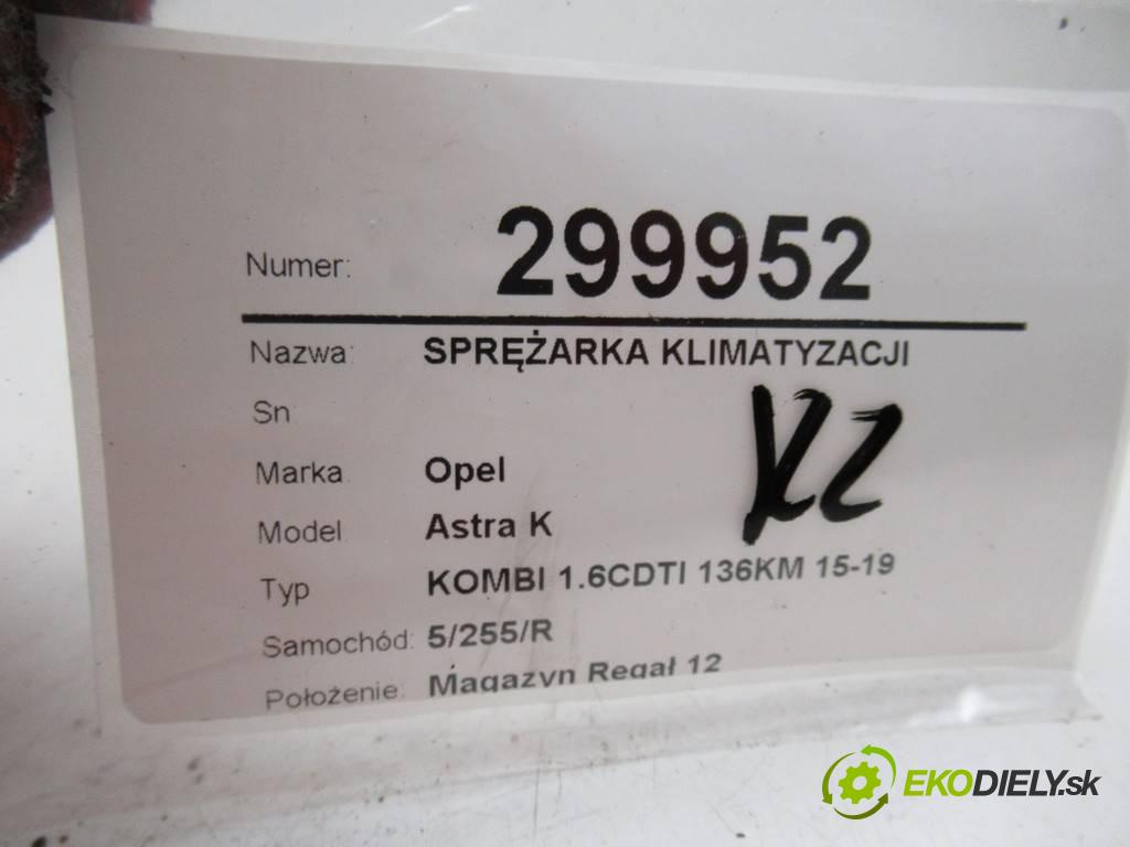 Opel Astra K  2017  KOMBI 1.6CDTI 136KM 15-19 1600 Kompresor klimatizácie 39034464 (Kompresory klimatizácie)