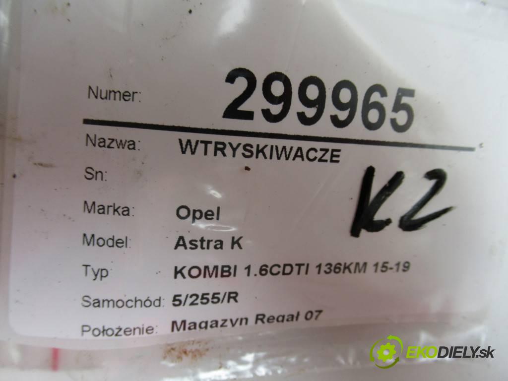 Opel Astra K  2017  KOMBI 1.6CDTI 136KM 15-19 1600 Vstrekovacie ventily 55570012 (Vstrekovacie ventily)