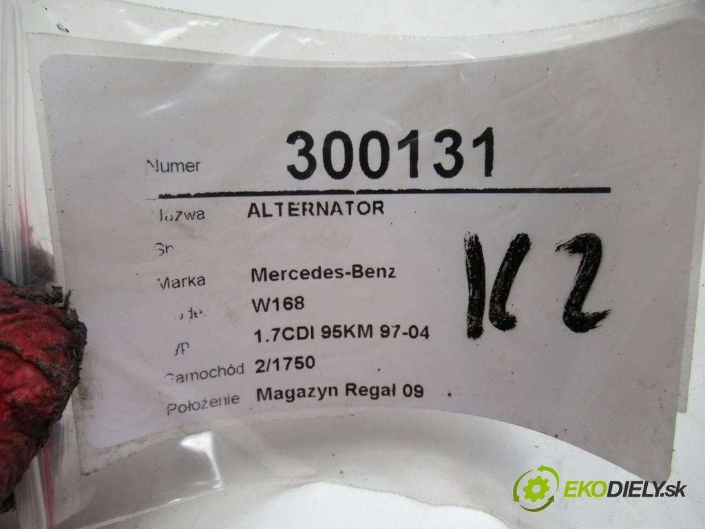 Mercedes-Benz W168  2002  1.7CDI 95KM 97-04 1700 Alternátor A6681540202 (Alternátory)