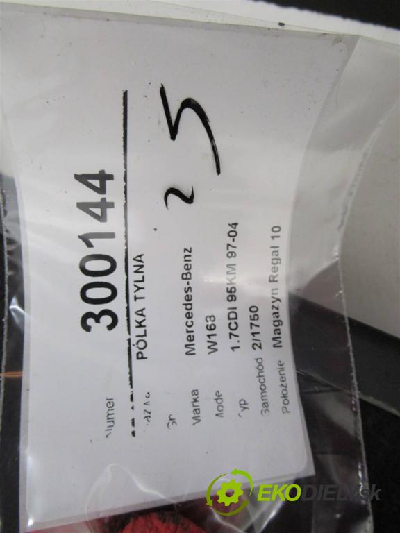 Mercedes-Benz W168  2002  1.7CDI 95KM 97-04 1700 Pláto zadná  (Pláta zadné)