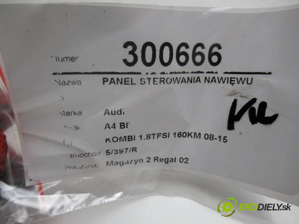 Audi A4 B8  2010 118 kW KOMBI 1.8TFSI 160KM 08-15 1800 Panel ovládania kúrenia 8T1820043AN (Prepínače, spínače, tlačidlá a ovládače kúrenia)