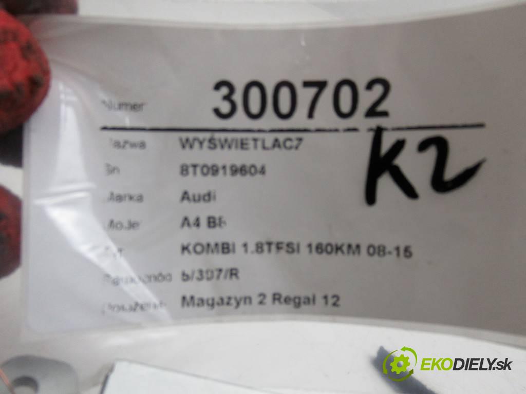 Audi A4 B8  2010 118 kW KOMBI 1.8TFSI 160KM 08-15 1800 Dislpej 8T0919604 (Prístrojové dosky, displeje)