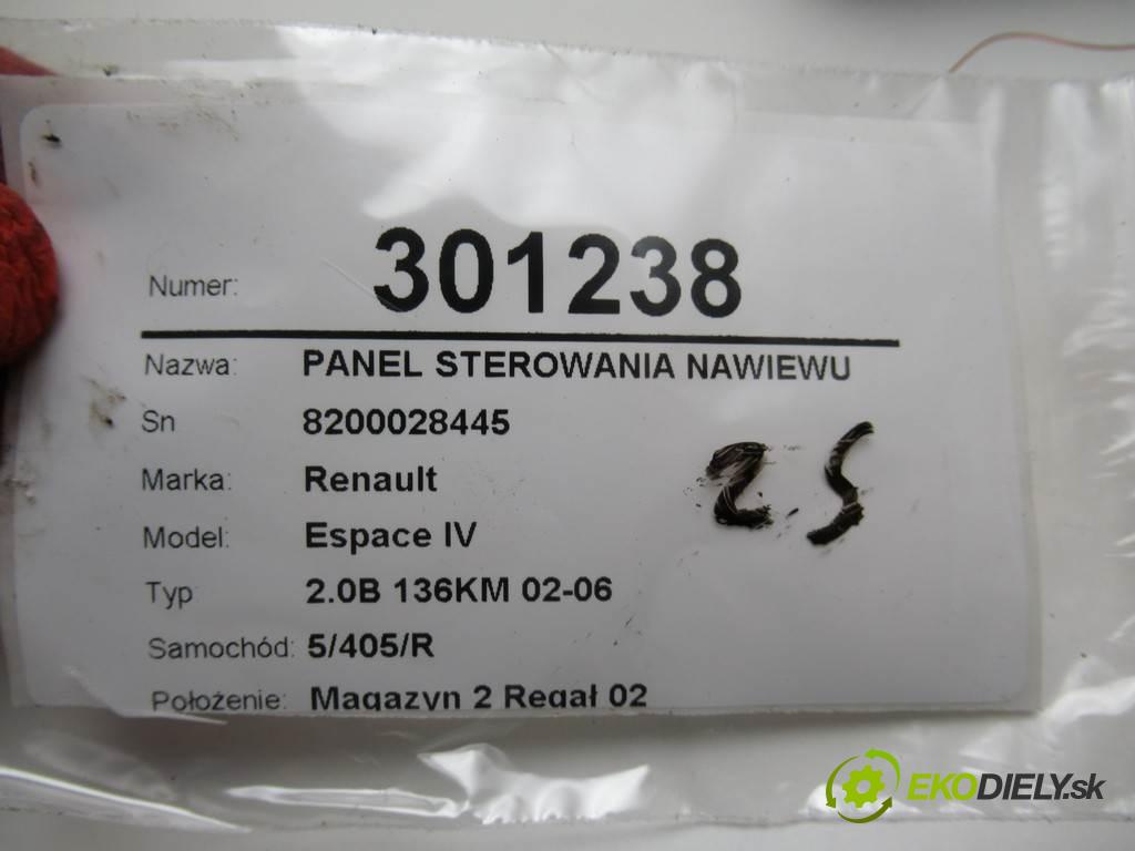 Renault Espace IV  2004 100 kW 2.0B 136KM 02-06 2000 Panel ovládania kúrenia 8200028445 (Prepínače, spínače, tlačidlá a ovládače kúrenia)