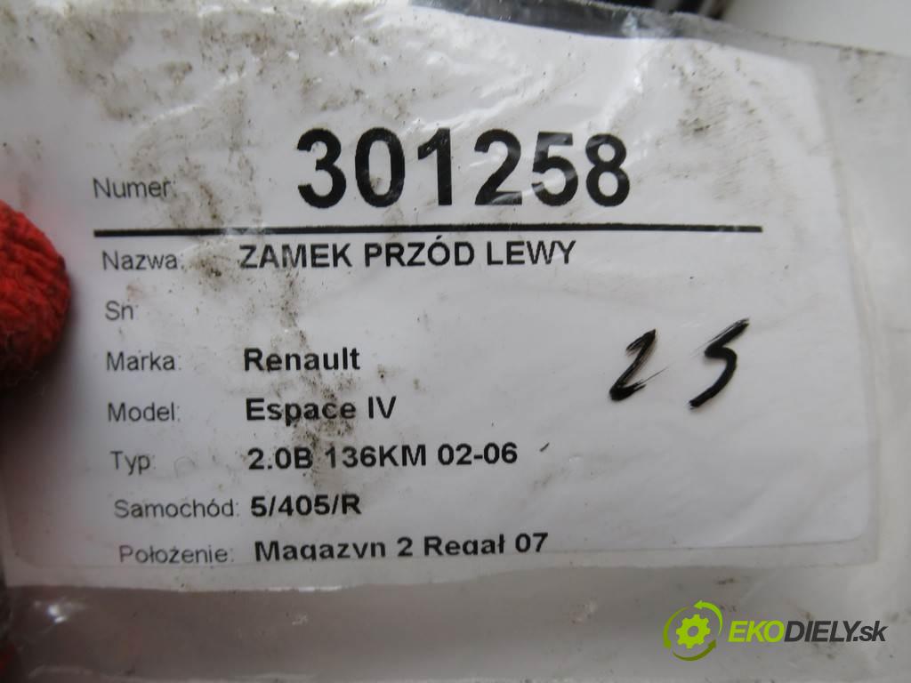 Renault Espace IV  2004 100 kW 2.0B 136KM 02-06 2000 zámok přední část levý