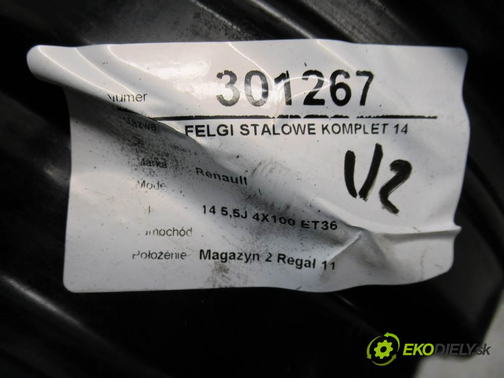 Renault     14 5,5J 4X100 ET36  disky plechové 14  (Plechové)