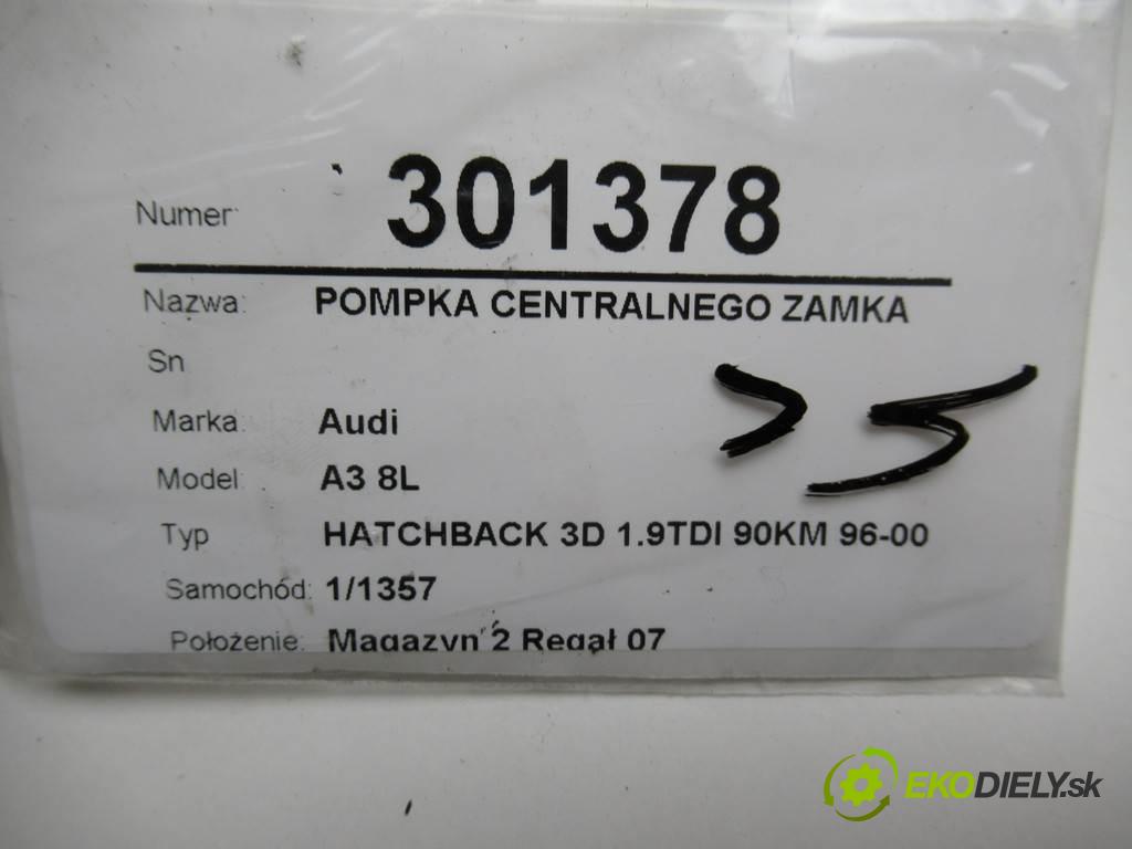 Audi A3 8L  1997 66 kW HATCHBACK 3D 1.9TDI 90KM 96-00 1900 pumpa centrálneho zámku 8L0862257E (Riadiace jednotky centrálneho zámku)
