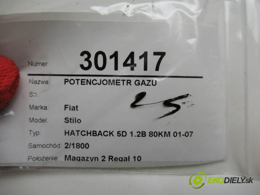 Fiat Stilo  2003 59 kW HATCHBACK 5D 1.2B 80KM 01-07 1200 Potenciometer plynového pedálu 0280752227 (Pedále)
