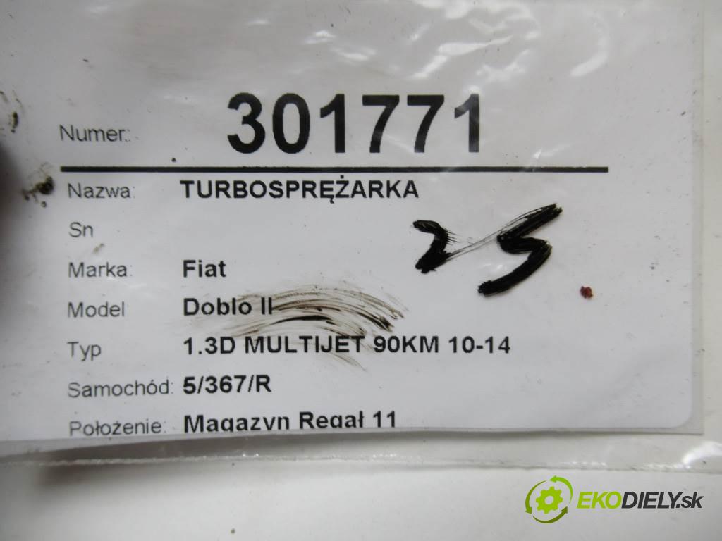 Fiat Doblo II  2013  1.3D MULTIJET 90KM 10-14 1300 Turbodúchadlo,turbo 55225439 (Turbodúchadlá (kompletné))