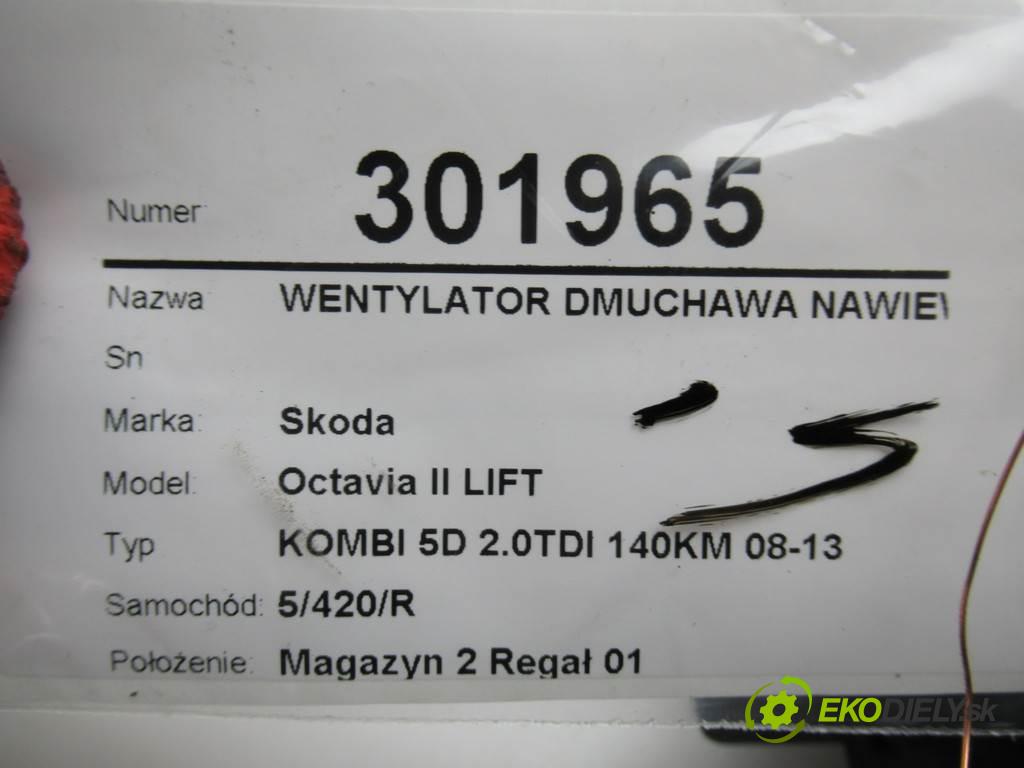 Skoda Octavia II LIFT  2009 103KW KOMBI 5D 2.0TDI 140KM 08-13 1968 Ventilátor ventilátor kúrenia 1K1819015A (Ventilátory kúrenia)