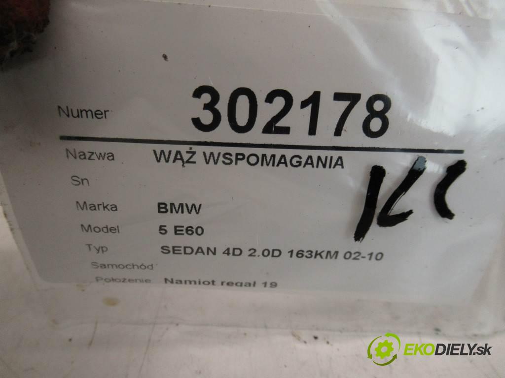 BMW 5 E60    SEDAN 4D 2.0D 163KM 02-10  hadica servočerpadlo  (Rúrky, hadice servočerpadla)