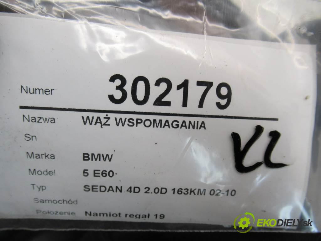 BMW 5 E60    SEDAN 4D 2.0D 163KM 02-10  hadica servočerpadlo  (Rúrky, hadice servočerpadla)