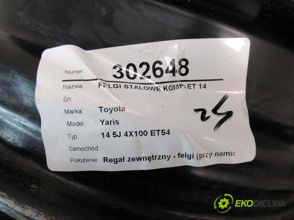 Toyota Yaris    14 5J 4X100 ET54  disky plechové 14  (Plechové)