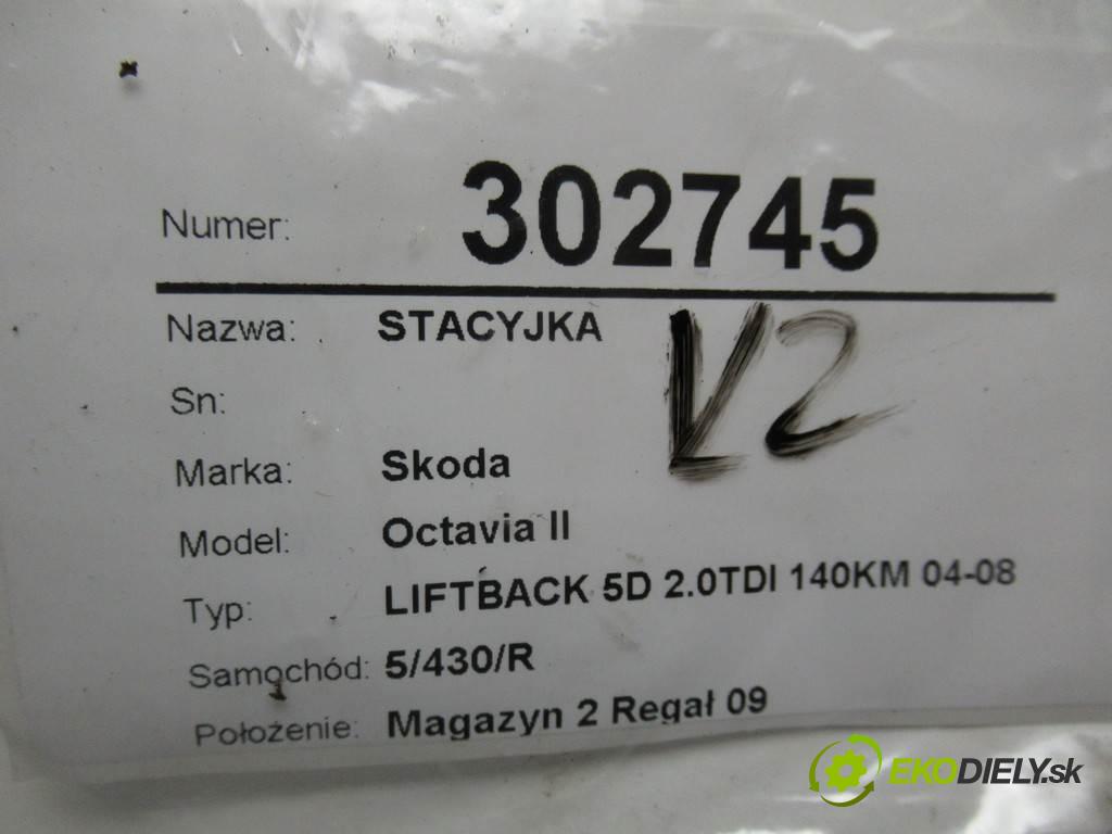 Skoda Octavia II  2006 103 kW LIFTBACK 5D 2.0TDI 140KM 04-08 2000 spínačka 1K0905851B (Spínací skříňky a klíče)