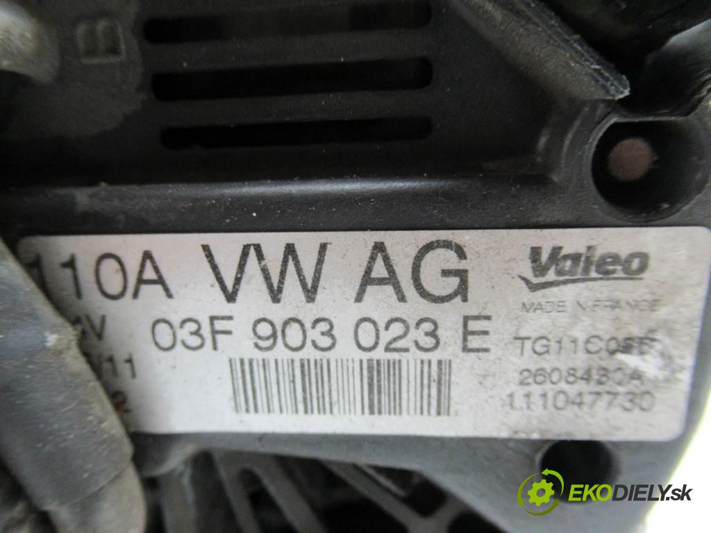 Skoda Fabia II  2011 63 kW LIFT KOMBI 5D 1.2TSI 86KM 07-14 1200 Alternátor 03F903023E (Alternátory)