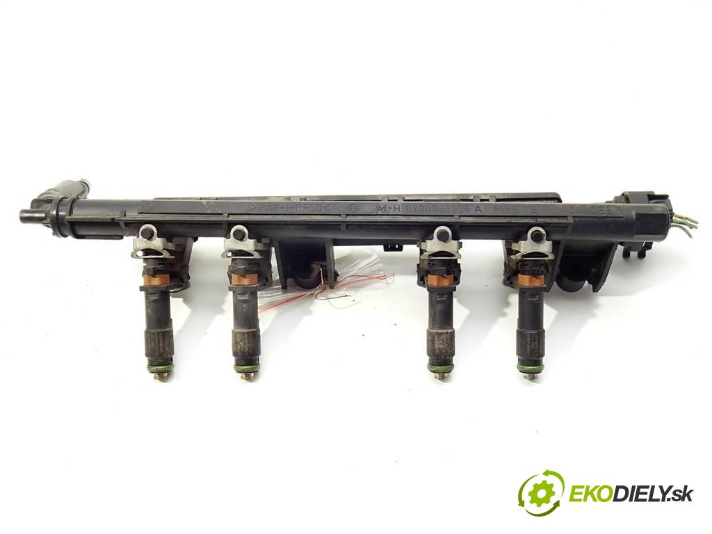 Renault Twingo II  2008 43 kW HATCHBACK 3D 1.2B 58KM 07-14 1100 Lišta vstrekovacia Vstrekovacie ventily 8200734317 8200885283 (Vstrekovacie lišty)