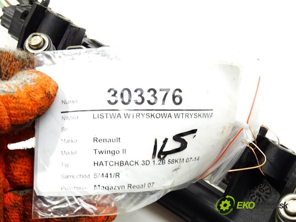 Renault Twingo II  2008 43 kW HATCHBACK 3D 1.2B 58KM 07-14 1100 Lišta vstrekovacia Vstrekovacie ventily 8200734317 8200885283 (Vstrekovacie lišty)