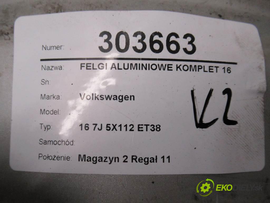 Volkswagen     16 7J 5X112 ET38  disky hliníkové 16  (Hliníkové)