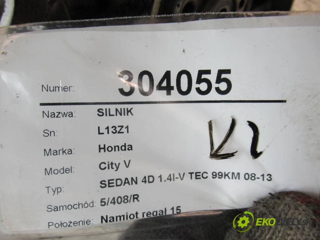 Honda City V  2009 73 kW SEDAN 4D 1.4I-V TEC 99KM 08-13 1400 Motor L13Z1 (Motory (kompletné))