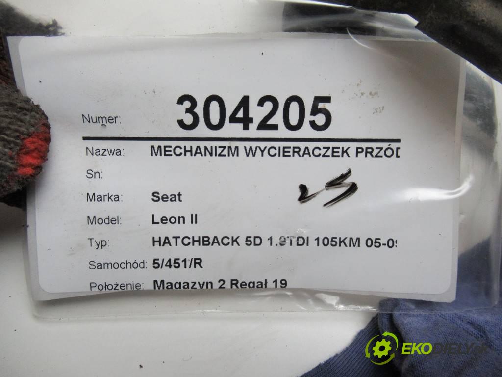 Seat Leon II  2008 77 kW HATCHBACK 5D 1.9TDI 105KM 05-09 1900 mechanismus stěračů přední část pravý 1P0955120A
