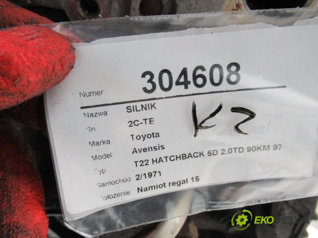 Toyota Avensis  1998 66kW T22 HATCHBACK 5D 2.0TD 90KM 97-03 2000 Motor 2C-TE (Motory (kompletné))