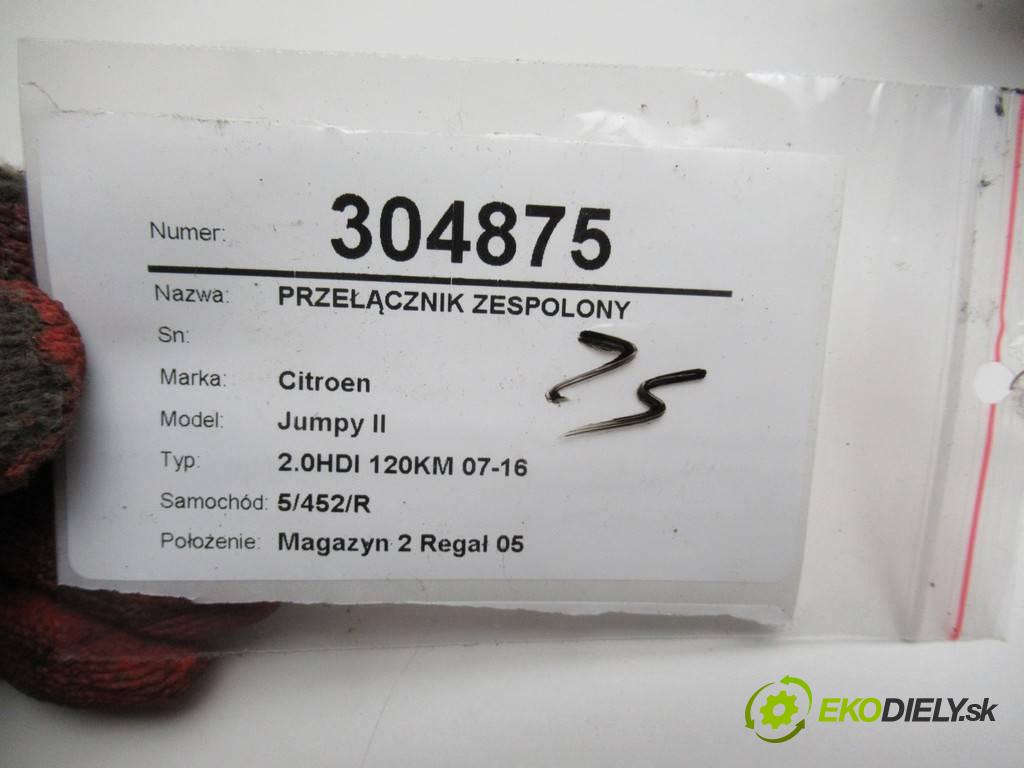 Citroen Jumpy II  2008 88 kW 2.0HDI 120KM 07-16 2000 Prepínač kombinovaný 96650579XT (Prepínače, spínače, tlačidlá a ovládače kúrenia)
