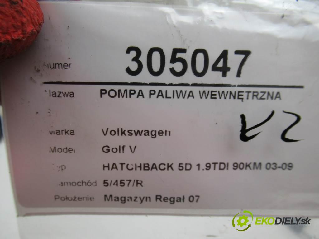 Volkswagen Golf V  2005 66 kW HATCHBACK 5D 1.9TDI 90KM 03-09 1900 Pumpa paliva vnútorná 1K0919050D (Palivové pumpy, čerpadlá, plaváky)
