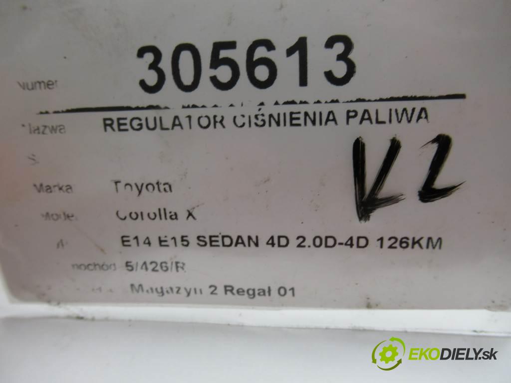 Toyota Corolla X  2009 126KM E14 E15 SEDAN 4D 2.0D-4D 126KM 06-13 2000 Regulátor tlaku paliva  (Ostatné)