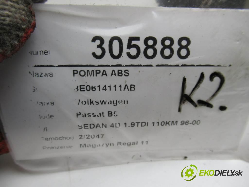 Volkswagen Passat B5  1999 81 kW SEDAN 4D 1.9TDI 110KM 96-00 1900 Pumpa ABS 8E0614111AB (Pumpy ABS)
