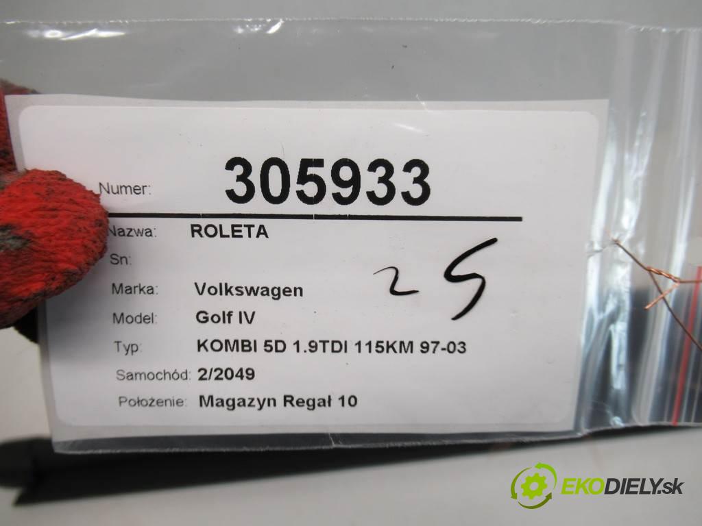 Volkswagen Golf IV  1999  KOMBI 5D 1.9TDI 115KM 97-03 1900 Roleta 1J9867871H (Rolety kufru)