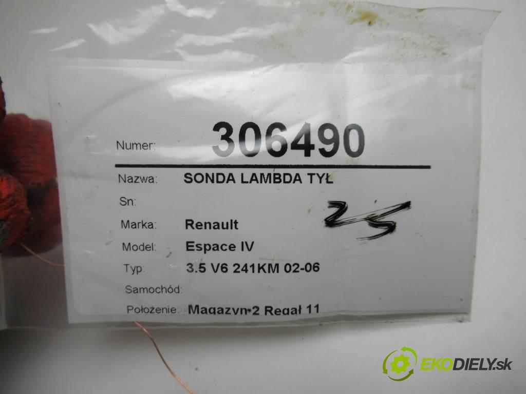 Renault Espace IV    3.5 V6 241KM 02-06  sonda lambda zad 8200163988 (Lambda sondy)