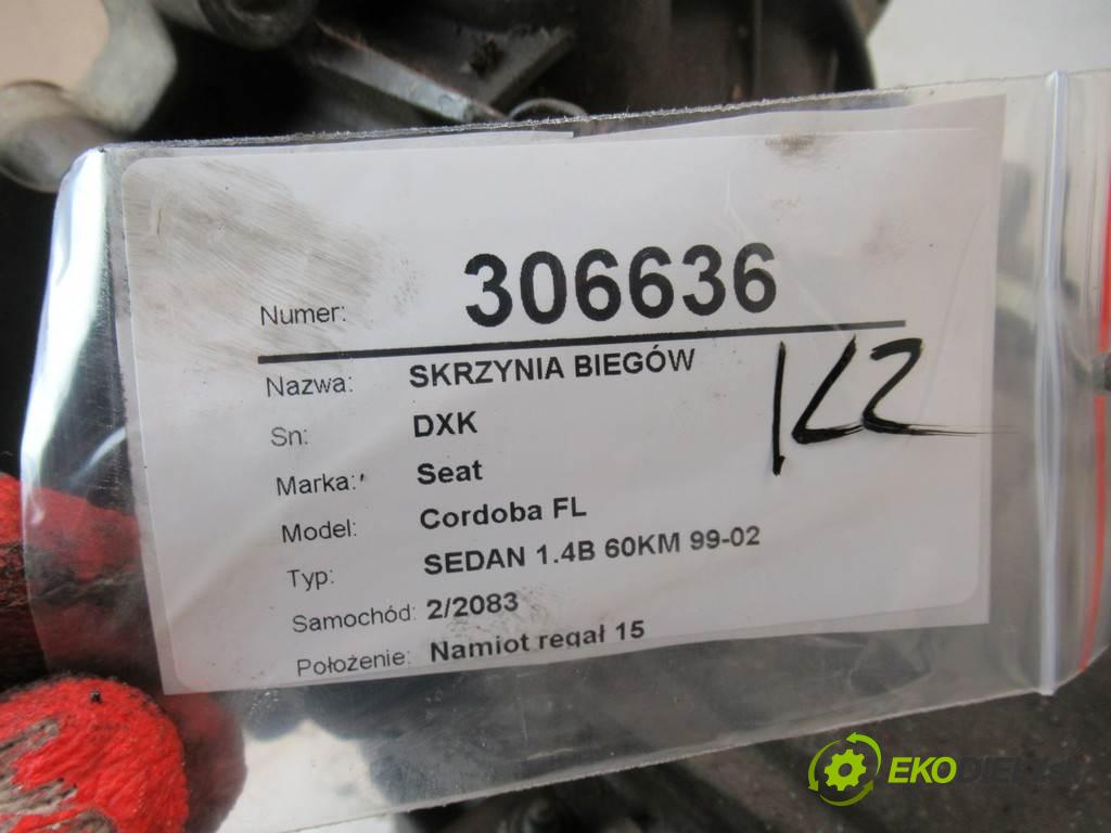 Seat Cordoba FL  2001 44 kW SEDAN 1.4B 60KM 99-02 1400 Prevodovka DXK (Prevodovky)