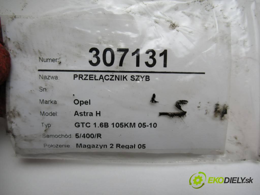 Opel Astra H  2006 77 kW GTC 1.6B 105KM 05-10 1600 Prepínač okien 13228706 (Prepínače, spínače, tlačidlá a ovládače kúrenia)