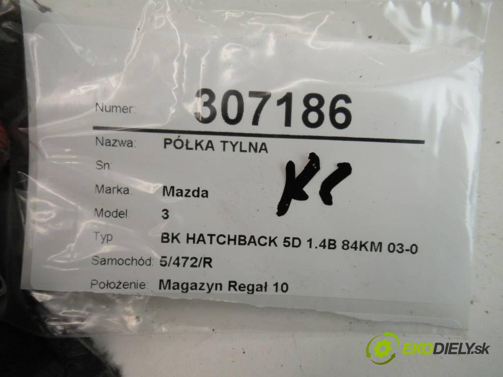 Mazda 3  2005 62 kW BK HATCHBACK 5D 1.4B 84KM 03-09 1300 Pláto zadná  (Pláta zadné)