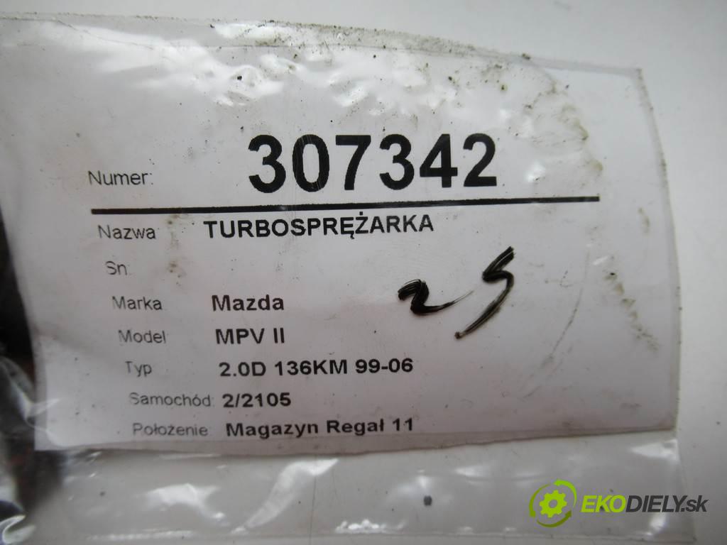 Mazda MPV II  2002 100 kW 2.0D 136KM 99-06 2000 Turbodúchadlo,turbo  (Turbodúchadlá (kompletné))