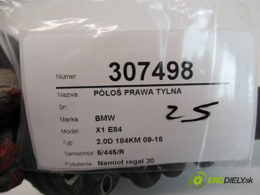 BMW X1 E84  2012 135KW 2.0D 184KM 09-15 1995 Poloos pravá zadná 7591596 (Ostatné)