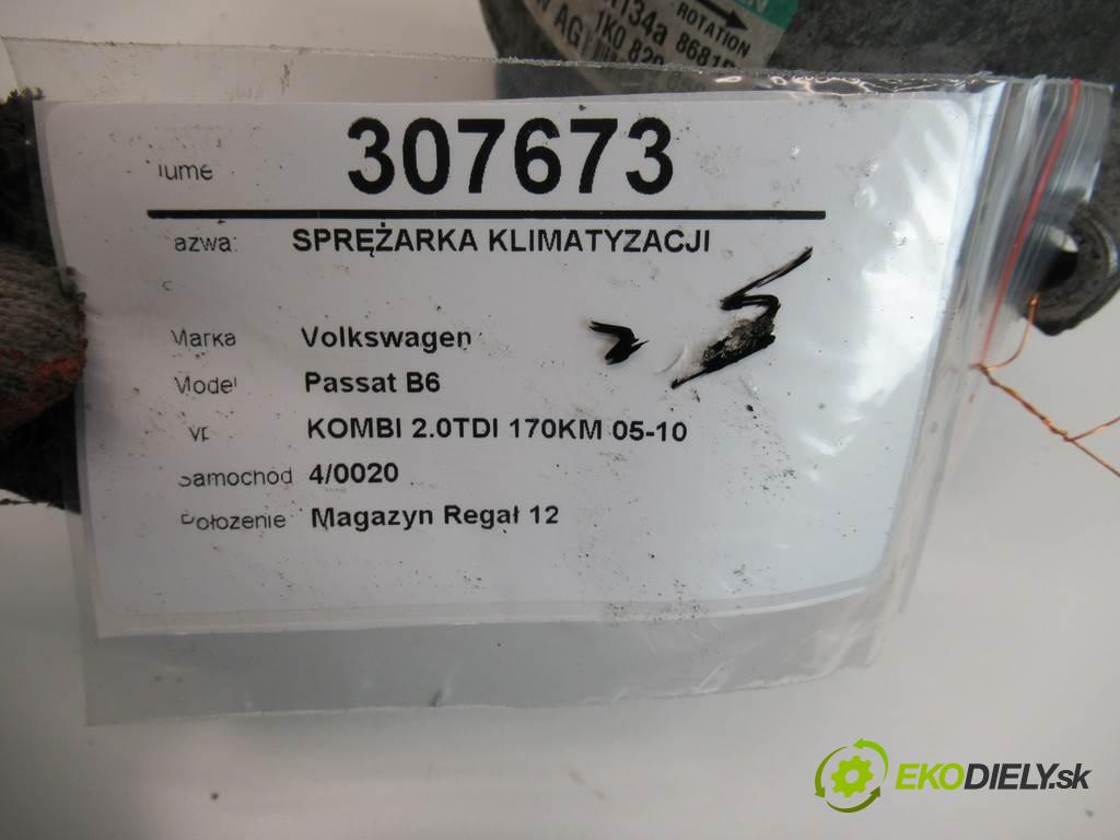 Volkswagen Passat B6  2007 170KM KOMBI 2.0TDI 170KM 05-10 2000 kompresor klimatizace 1K0820859F (Kompresory)
