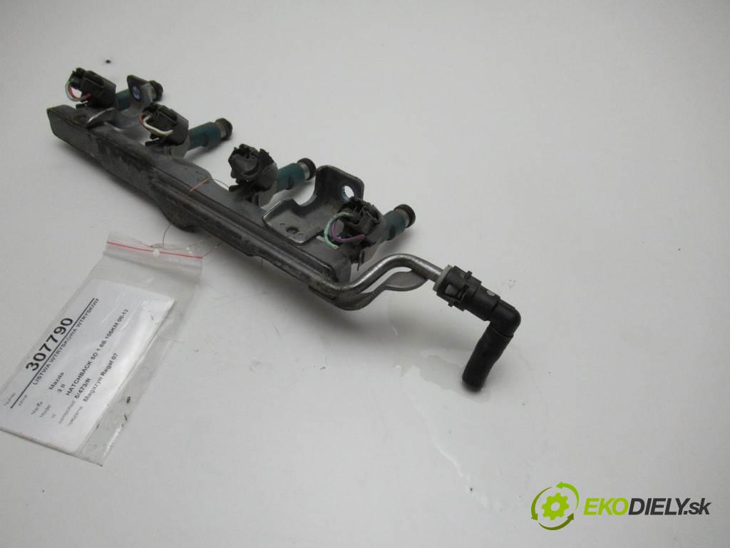 Mazda 3 II  2011 77 kW HATCHBACK 5D 1.6B 105KM 08-13 1600 Lišta vstrekovacia Vstrekovacie ventily  (Vstrekovacie lišty)