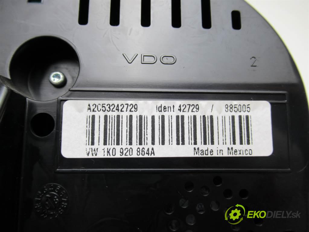 Volkswagen Jetta V  2008 90 kW SEDAN 4D 1.4TSI 122KM 05-11 1400 Prístrojovka 1K0920864A (Prístrojové dosky, displeje)
