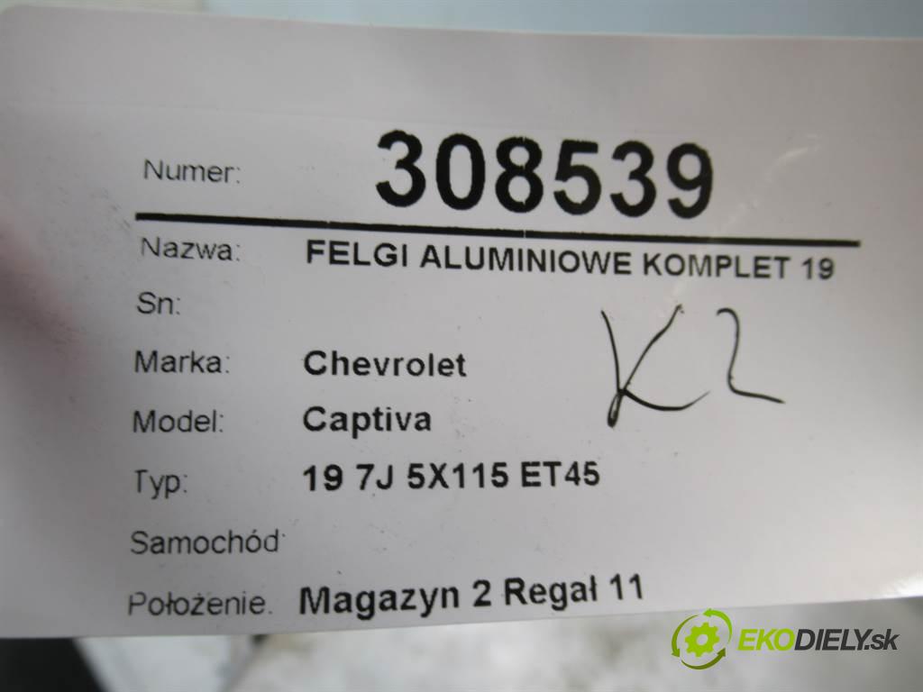 Chevrolet Captiva    19 7J 5X115 ET45  disky hliníkové 19  (Hliníkové)