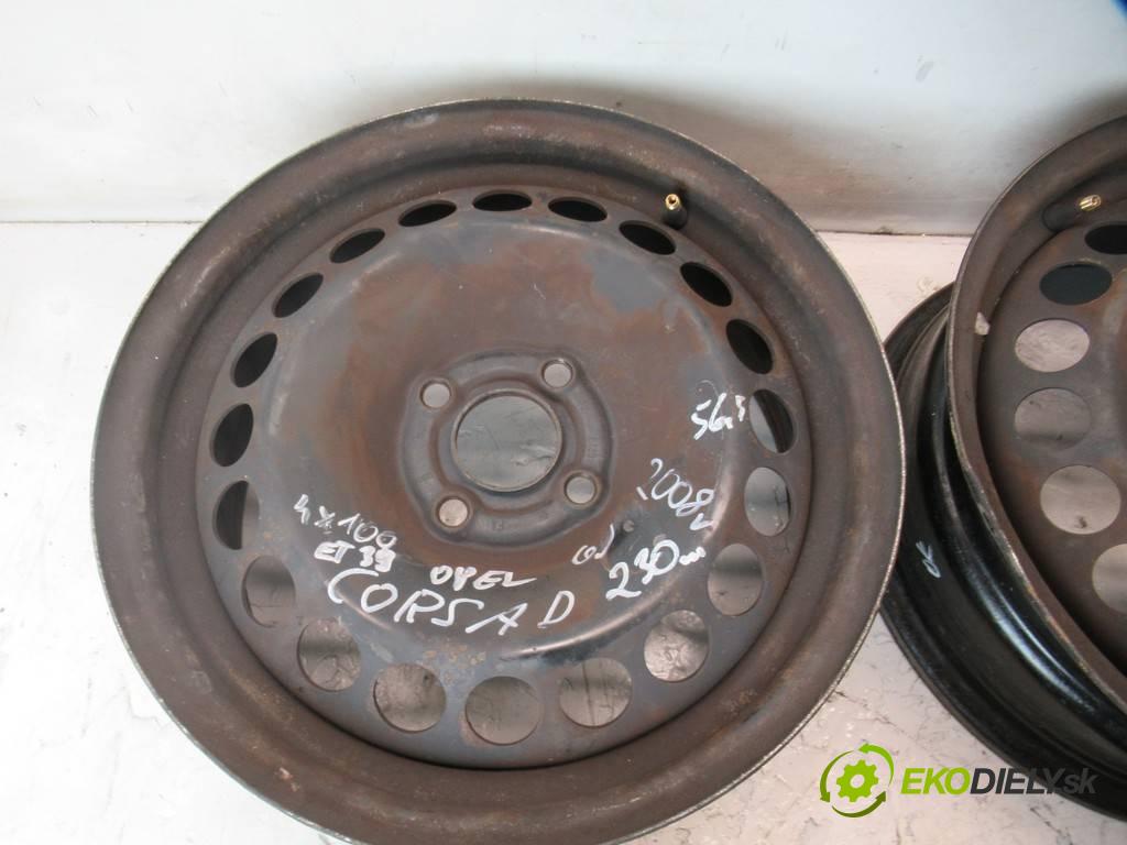 Opel Corsa D     15 6J 4X100 ET39  disky plechové 15  (Plechové)
