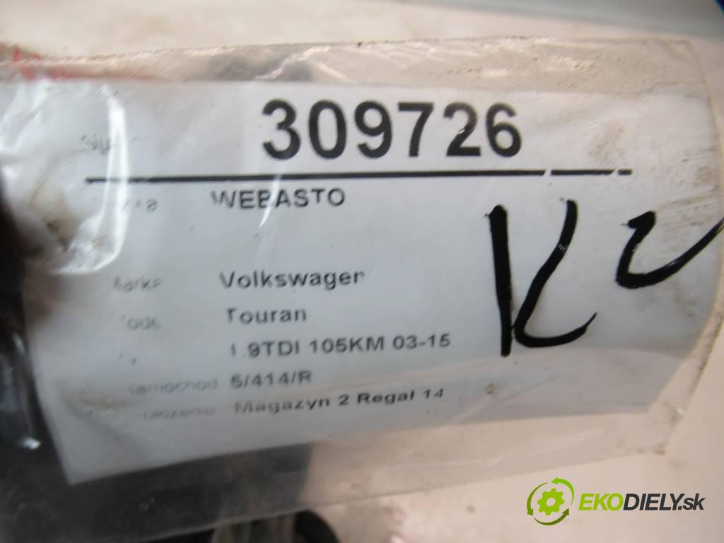 Volkswagen Touran  2006 77 kW 1.9TDI 105KM 03-15 1900 Webasto 1T0955195B (Webasto)