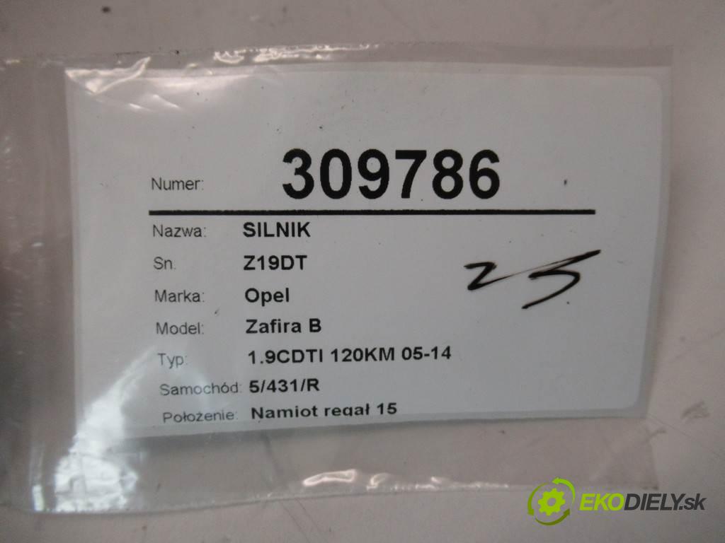 Opel Zafira B  2006 88 kW 1.9CDTI 120KM 05-14 1900 Motor Z19DT (Motory (kompletné))