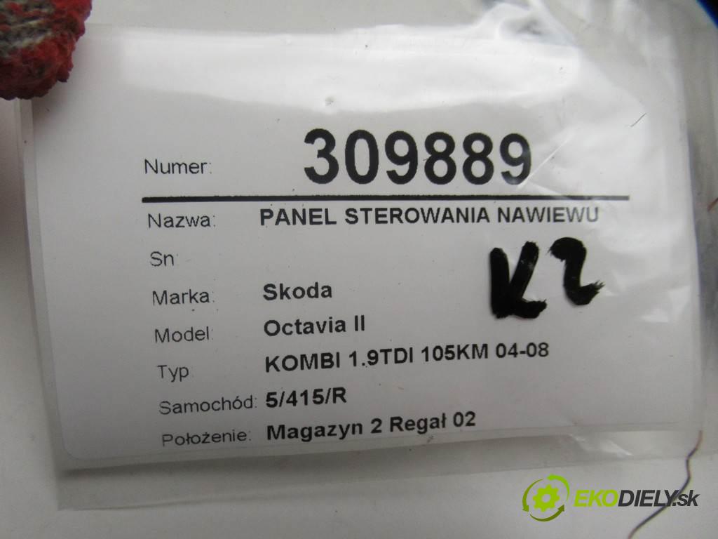 Skoda Octavia II  2009 77 kW KOMBI 1.9TDI 105KM 04-08 1900 Panel ovládania kúrenia 1Z0907044AC (Prepínače, spínače, tlačidlá a ovládače kúrenia)