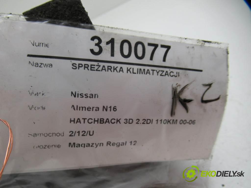 Nissan Almera N16  2000 81 kW HATCHBACK 3D 2.2DI 110KM 00-06 2200 KOMPRESOR: klimatizácie  (Kompresory klimatizácie)