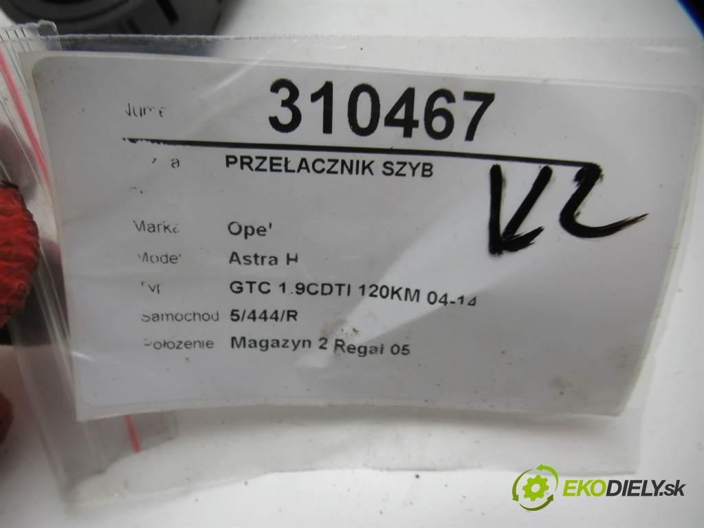 Opel Astra H  2006 88 kW GTC 1.9CDTI 120KM 04-14 1900 Prepínač okien 13209203BB (Prepínače, spínače, tlačidlá a ovládače kúrenia)